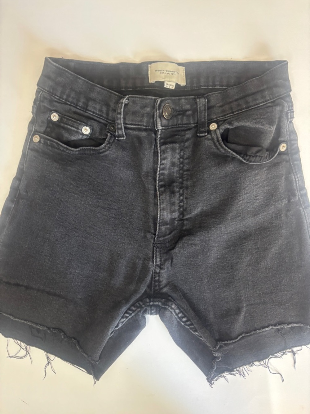 4 for $20 item 
French Connection Black Denim Cutoff Shorts